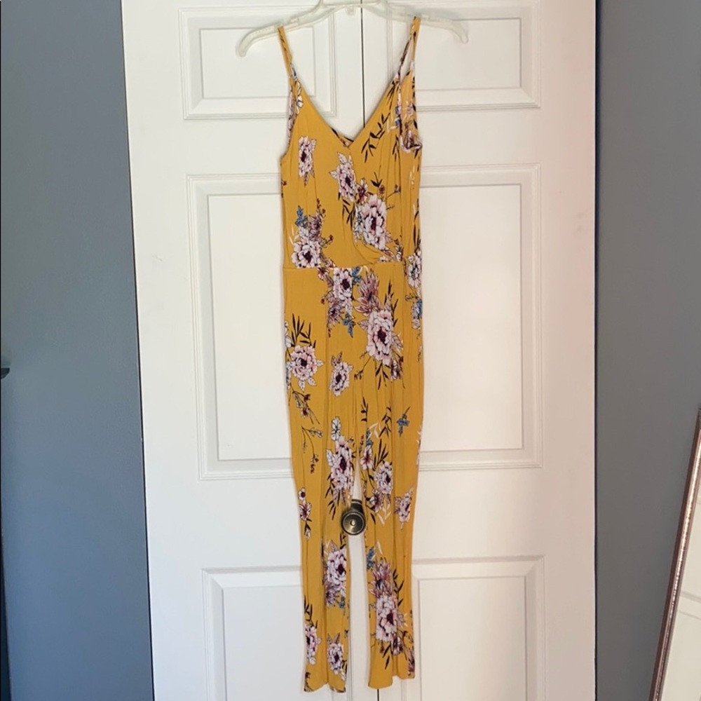 Yellow floral jumpsuit